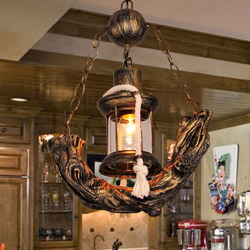 Sailboat Shaped Restaurant Suspension Lamp Nautical Metal 1-Light Bronze Finish Drop Pendant Clearhalo 'Art Deco Pendants' 'Cast Iron' 'Ceiling Lights' 'Ceramic' 'Crystal' 'Industrial Pendants' 'Industrial' 'Metal' 'Middle Century Pendants' 'Pendant Lights' 'Pendants' 'Tiffany' Lighting' 2462573