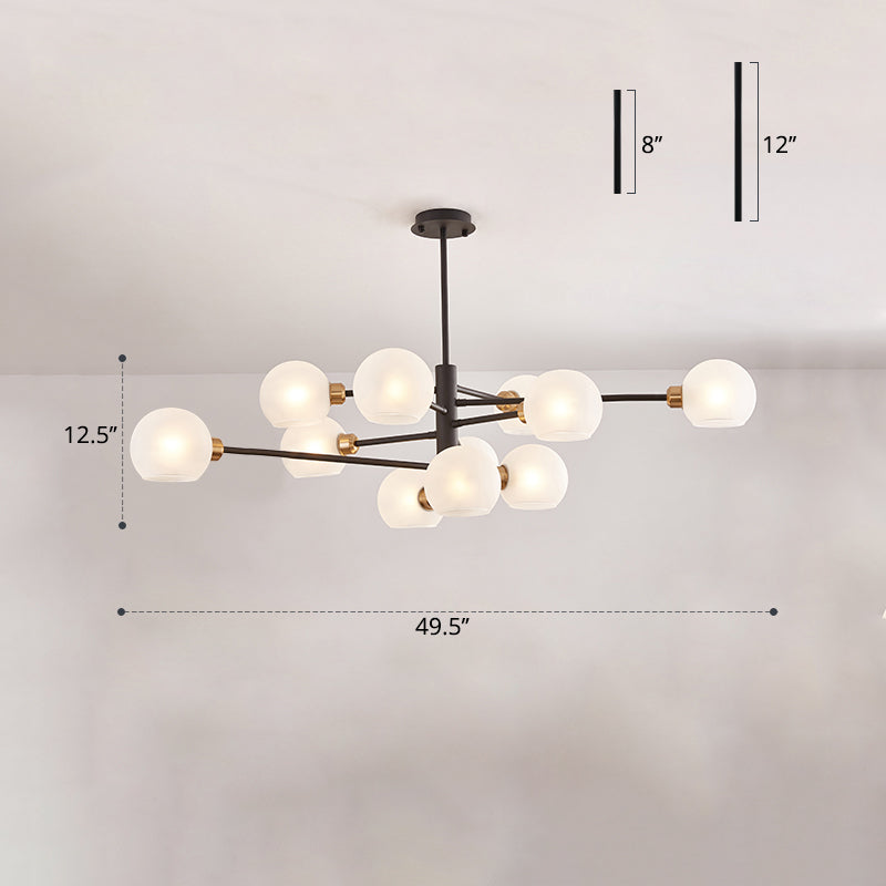Postmodern Sputnik Chandelier Light Fixture Glass Living Room Hanging Ceiling Light Clearhalo 'Ceiling Lights' 'Chandeliers' 'Glass shade' 'Glass' 'Modern Chandeliers' 'Modern' Lighting' 2462600