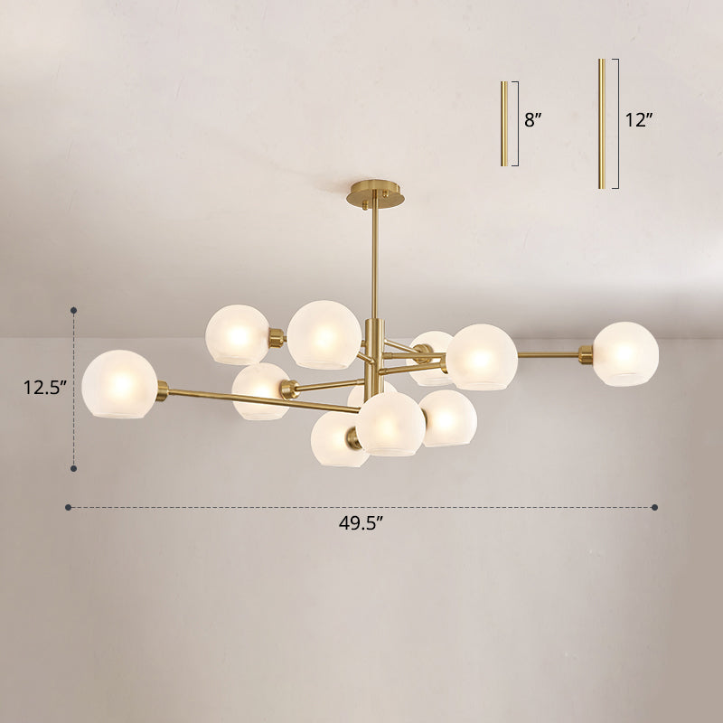 Postmodern Sputnik Chandelier Light Fixture Glass Living Room Hanging Ceiling Light Clearhalo 'Ceiling Lights' 'Chandeliers' 'Glass shade' 'Glass' 'Modern Chandeliers' 'Modern' Lighting' 2462602