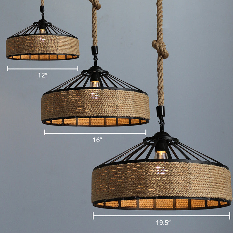 1 Head Pendant Lamp Country Restaurant Ceiling Hang Light with Cone Metal Shade in Black Clearhalo 'Art Deco Pendants' 'Black' 'Cast Iron' 'Ceiling Lights' 'Ceramic' 'Crystal' 'Industrial Pendants' 'Industrial' 'Metal' 'Middle Century Pendants' 'Pendant Lights' 'Pendants' 'Rustic Pendants' 'Tiffany' Lighting' 2462692