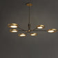 Brass Molecular Hanging Lamp Postmodern LED Metal Chandelier Light with Acrylic Diffuser 6 Brass Clearhalo 'Ceiling Lights' 'Chandeliers' 'Modern Chandeliers' 'Modern' Lighting' 2462789