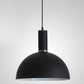 Metal Shaded Pendulum Light Nordic Style Single Suspension Lighting for Dining Room Black Semicircle Clearhalo 'Ceiling Lights' 'Pendant Lights' 'Pendants' Lighting' options 2462862_66823a63-b716-4357-a430-ea6e433619cc