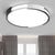 18"/23.5" Wide Drum Flush Mount Lamp Modernist Metal Led Black and White Flush Mount Ceiling Light Fixture with Recessed Diffuser in White/Warm Light Black-White Clearhalo 'Ceiling Lights' 'Close To Ceiling Lights' 'Close to ceiling' 'Flush mount' Lighting' 246290