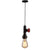 1-Head Wrought Iron Hanging Lamp Industrial Water Pipe Bedside Pendant Light Fixture Black Clearhalo 'Art Deco Pendants' 'Black' 'Cast Iron' 'Ceiling Lights' 'Ceramic' 'Crystal' 'Industrial Pendants' 'Industrial' 'Metal' 'Middle Century Pendants' 'Pendant Lights' 'Pendants' 'Rustic Pendants' 'Tiffany' Lighting' 2463007