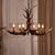 Antler Shaped Living Room Chandelier Countryside Resin Suspended Lighting Fixture 6 Brown Clearhalo 'Ceiling Lights' 'Chandeliers' Lighting' 2463044