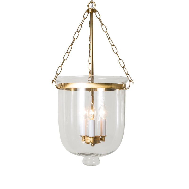 3-Light Inverted Cloche Shaped Pendant Lighting Vintage Clear Glass Chandelier for Living Room Clearhalo 'Ceiling Lights' 'Chandeliers' 'Glass shade' 'Glass' 'Industrial Chandeliers' 'Industrial' 'Island Lights' 'Middle Century Chandeliers' 'Tiffany' Lighting' 2463199