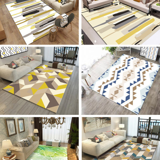 Nordic Geometric Printed Rug Multicolored Polypropylene Area Carpet Anti-Slip Backing Pet Friendly Indoor Rug for Living Room Clearhalo 'Area Rug' 'Modern' 'Rugs' Rug' 2463246