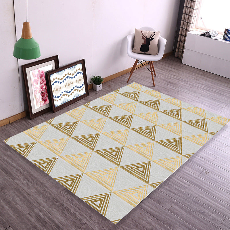 Contemporary Parlor Rug Multicolored Geo Pattern Indoor Rug Non-Slip Backing Pet Friendly Area Carpet Khaki Clearhalo 'Area Rug' 'Modern' 'Rugs' Rug' 2463251