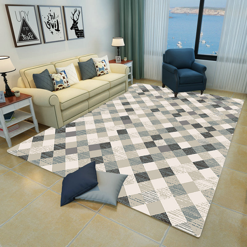 Contemporary Parlor Rug Multicolored Geo Pattern Indoor Rug Non-Slip Backing Pet Friendly Area Carpet Grey Clearhalo 'Area Rug' 'Modern' 'Rugs' Rug' 2463252