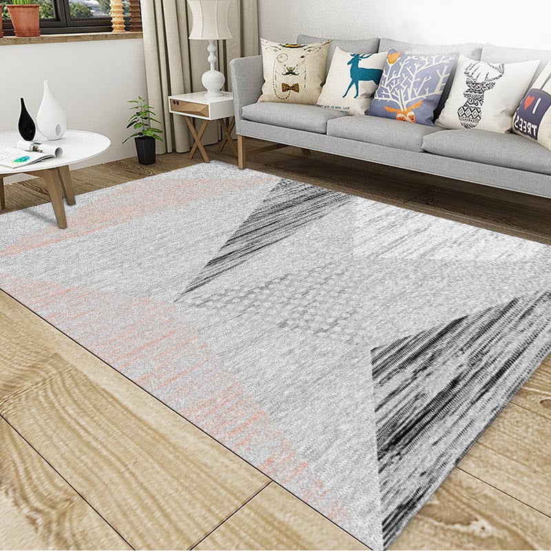 Calming Geo Printed Rug Multicolored Polyster Area Carpet Non-Slip Backing Stain-Resistant Area Rug for Living Room Grey Clearhalo 'Area Rug' 'Modern' 'Rugs' Rug' 2463258