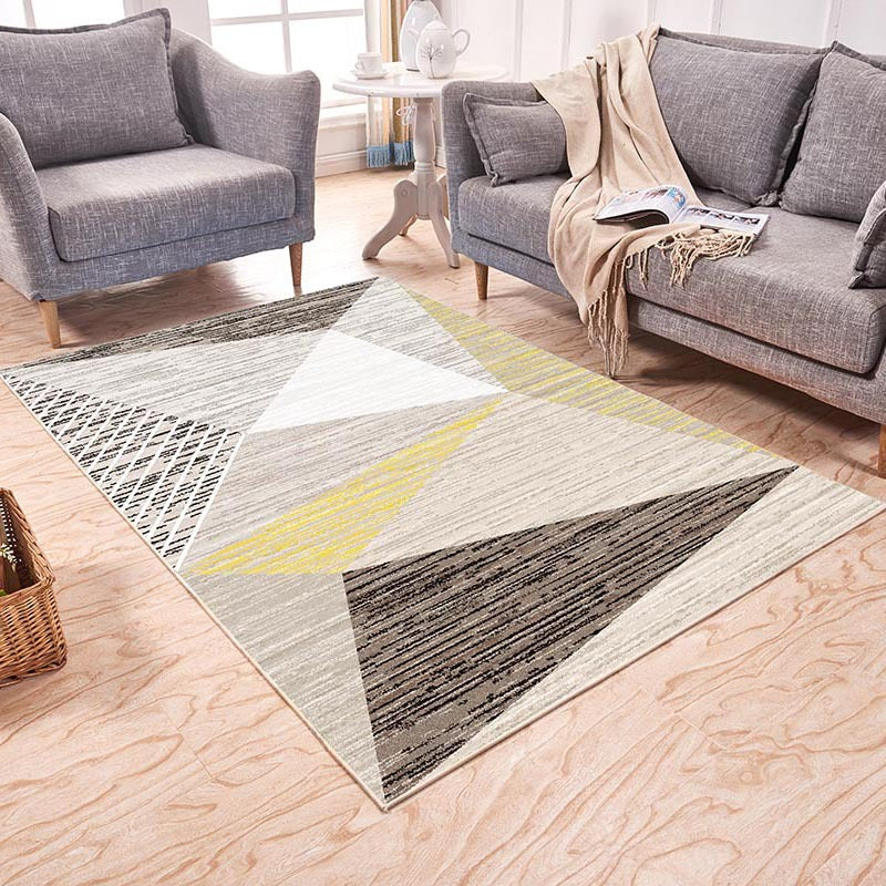 Calming Geo Printed Rug Multicolored Polyster Area Carpet Non-Slip Backing Stain-Resistant Area Rug for Living Room Camel Clearhalo 'Area Rug' 'Modern' 'Rugs' Rug' 2463261
