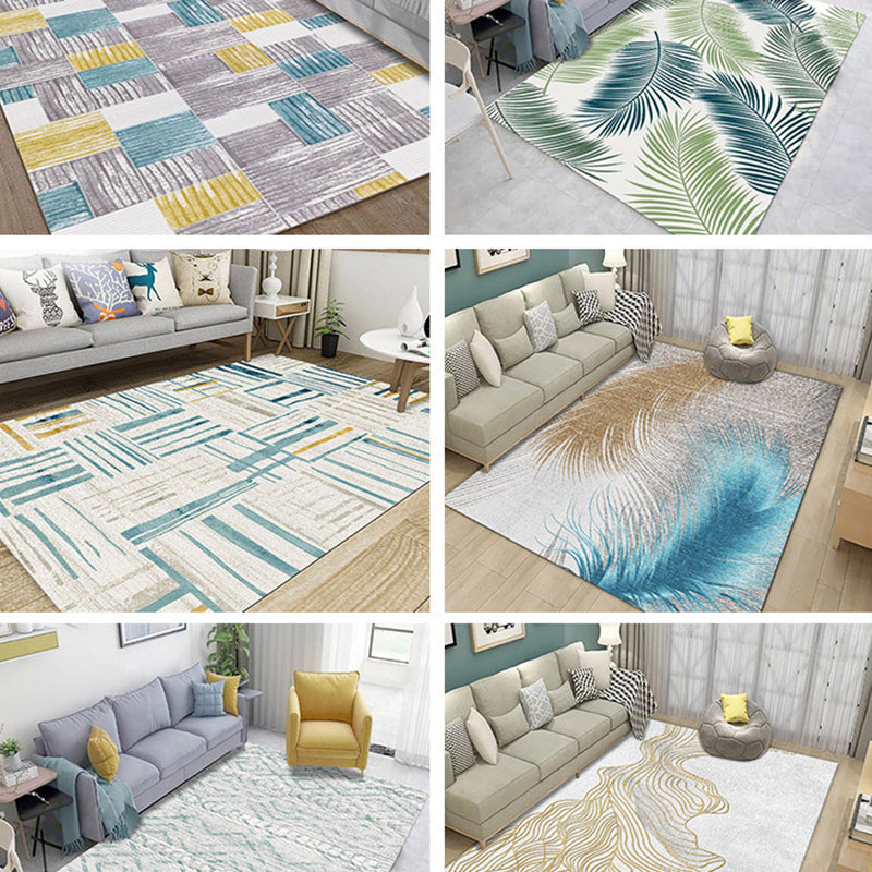 Calming Geo Printed Rug Multicolored Polyster Area Carpet Non-Slip Backing Stain-Resistant Area Rug for Living Room Clearhalo 'Area Rug' 'Modern' 'Rugs' Rug' 2463262