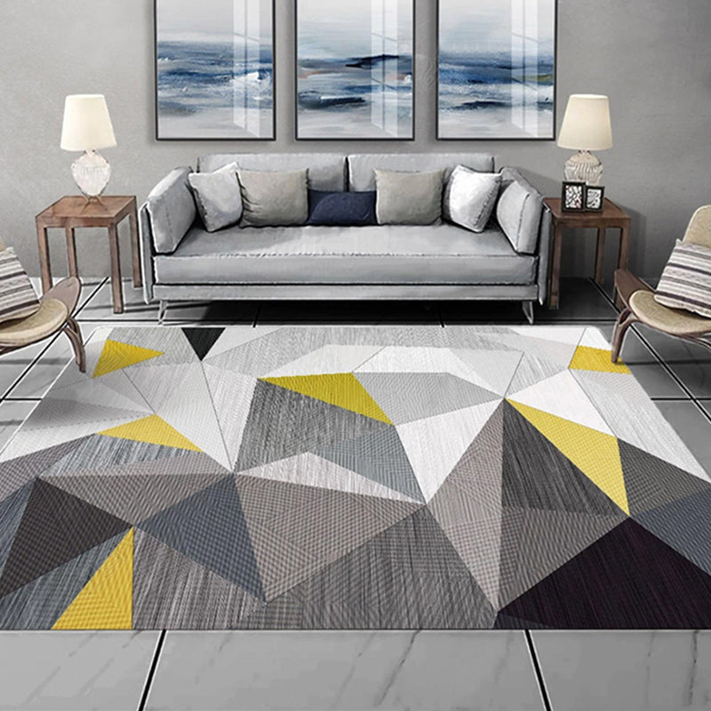 Multicolored Relaxing Rug Synthetics Geometric Printed Area Carpet Non-Slip Backing Easy Care Indoor Rug for Living Room Dark Gray Clearhalo 'Area Rug' 'Modern' 'Rugs' Rug' 2463271