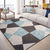 Nordic Living Room Rug Multicolored Geometric Printed Indoor Rug Anti-Slip Backing Pet Friendly Area Carpet Blue-Brown Clearhalo 'Area Rug' 'Modern' 'Rugs' Rug' 2463283