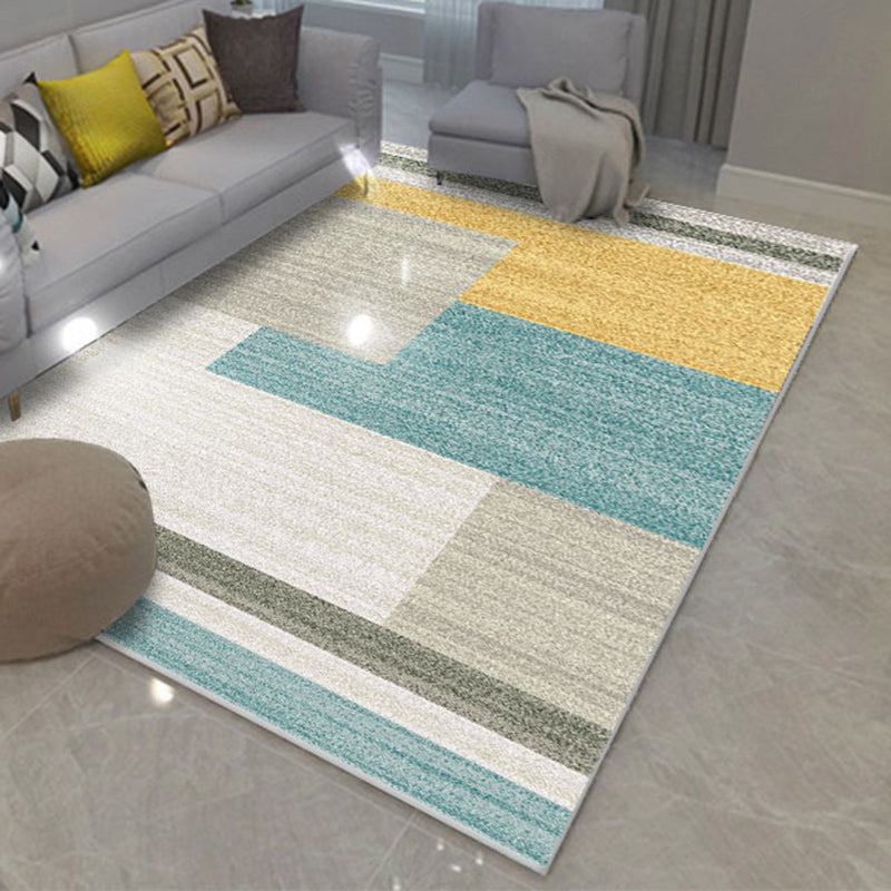 Comfort Geometric Printed Rug Multicolored Polyster Area Carpet Anti-Slip Backing Stain-Resistant Indoor Rug for Living Room Blue Clearhalo 'Area Rug' 'Modern' 'Rugs' Rug' 2463298