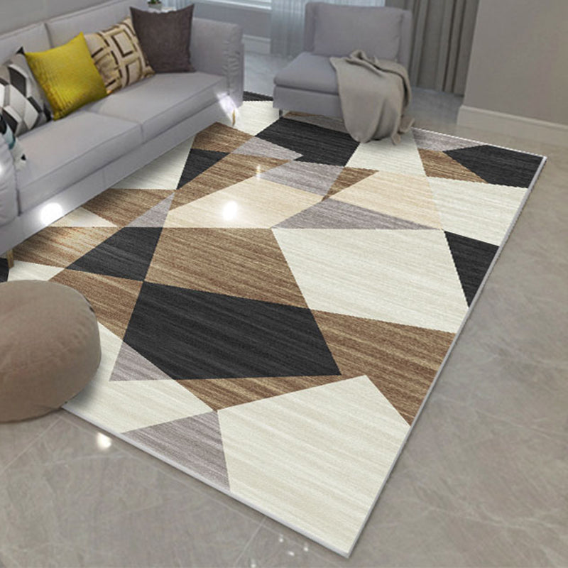 Comfort Geometric Printed Rug Multicolored Polyster Area Carpet Anti-Slip Backing Stain-Resistant Indoor Rug for Living Room Coffee Clearhalo 'Area Rug' 'Modern' 'Rugs' Rug' 2463307