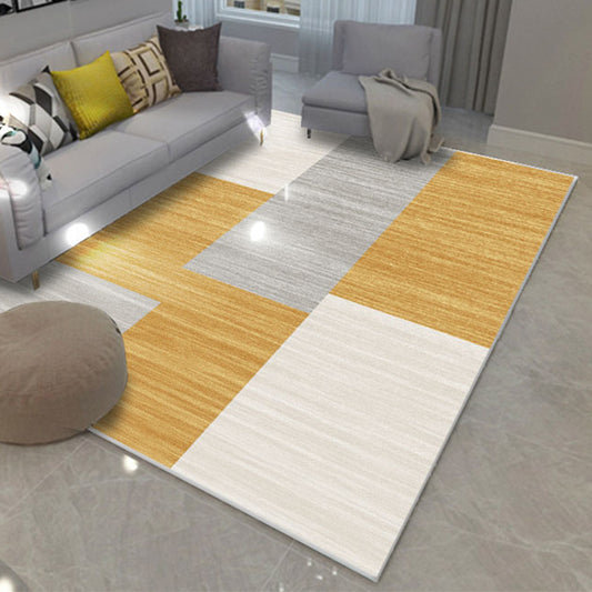 Comfort Geometric Printed Rug Multicolored Polyster Area Carpet Anti-Slip Backing Stain-Resistant Indoor Rug for Living Room Yellow Clearhalo 'Area Rug' 'Modern' 'Rugs' Rug' 2463312