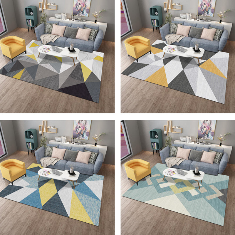 Scandinavian Living Room Rug Multicolored Geometric Printed Area Carpet Non-Slip Pet Friendly Indoor Rug Clearhalo 'Area Rug' 'Modern' 'Rugs' Rug' 2463322