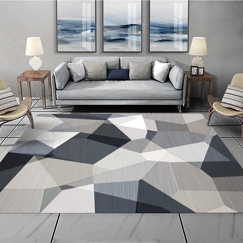 Multicolored Relaxing Rug Polypropylene Geo Printed Indoor Rug Anti ...