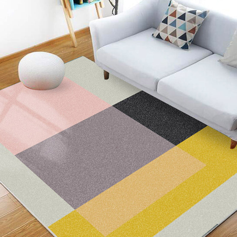 Modern Geometric Print Rug Multicolored Polyster Area Carpet Non-Slip Machine Washable Area Rug for Bedroom Clearhalo 'Area Rug' 'Modern' 'Rugs' Rug' 2463391