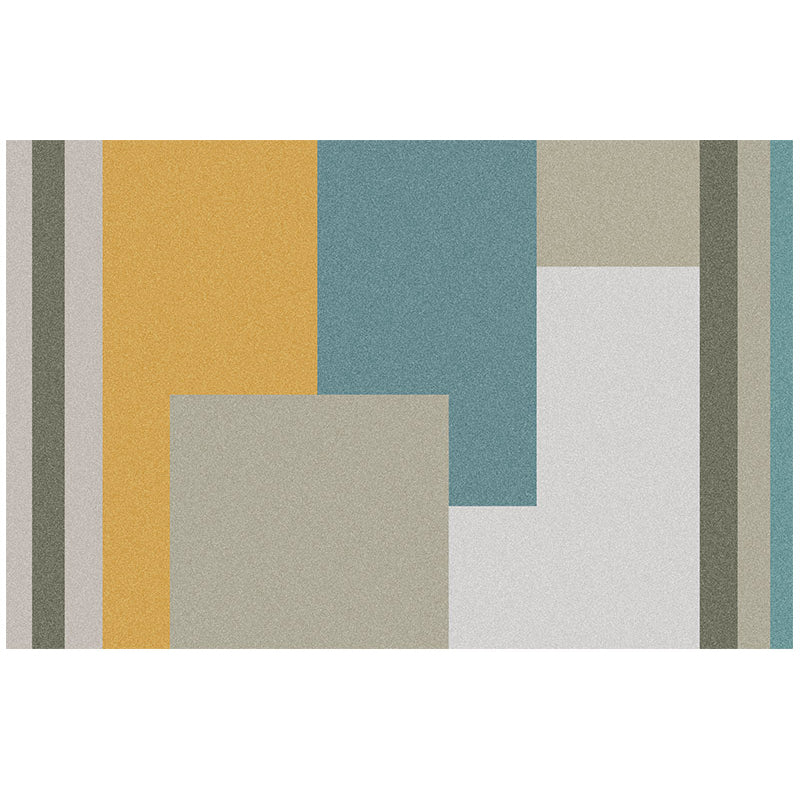 Modern Geometric Print Rug Multicolored Polyster Area Carpet Non-Slip Machine Washable Area Rug for Bedroom Gray-Yellow Clearhalo 'Area Rug' 'Modern' 'Rugs' Rug' 2463397