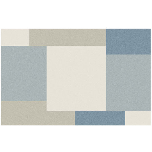 Modern Geometric Print Rug Multicolored Polyster Area Carpet Non-Slip Machine Washable Area Rug for Bedroom Light Blue-Yellow Clearhalo 'Area Rug' 'Modern' 'Rugs' Rug' 2463401