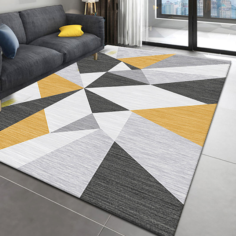 Casual Living Room Rug Multi Color Geo Printed Indoor Rug Anti-Slip Backing Washable Easy Care Area Carpet Clearhalo 'Area Rug' 'Modern' 'Rugs' Rug' 2463407