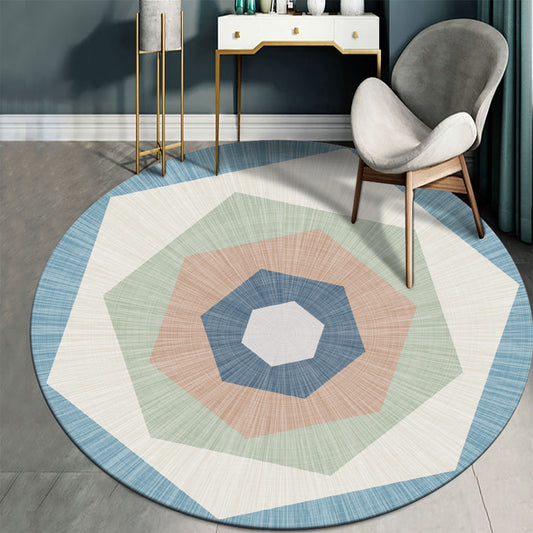Scandinavian Geo Printed Rug Multi Color Polyster Area Carpet Pet Friendly Easy Care Area Rug for Decoration Clearhalo 'Area Rug' 'Modern' 'Rugs' Rug' 2463446