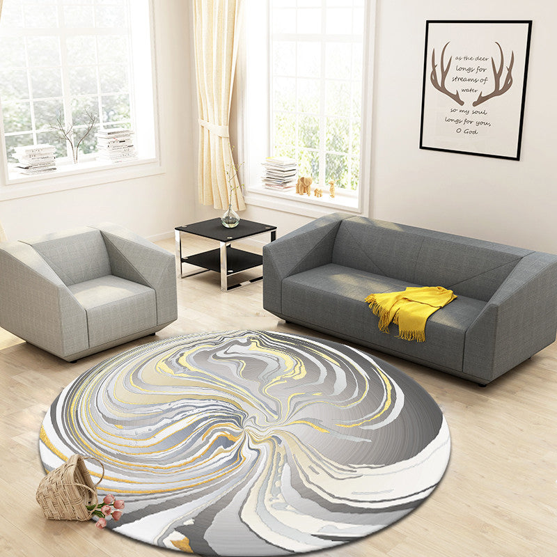 Scandinavian Geo Printed Rug Multi Color Polyster Area Carpet Pet Friendly Easy Care Area Rug for Decoration Smoke Gray Clearhalo 'Area Rug' 'Modern' 'Rugs' Rug' 2463451