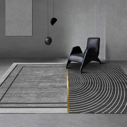 Multi Color Modern Rug Polyster Geo Printed Indoor Rug Anti-Slip Stain-Resistant Area Carpet for Living Room Dark Gray Clearhalo 'Area Rug' 'Modern' 'Rugs' Rug' 2463469