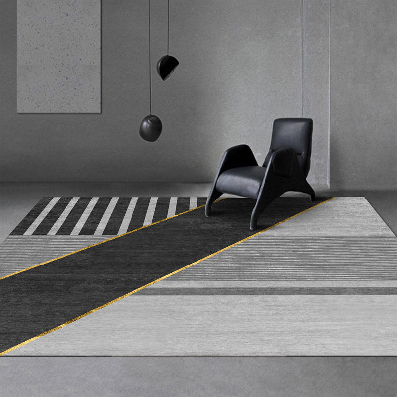 Multi Color Modern Rug Polyster Geo Printed Indoor Rug Anti-Slip Stain-Resistant Area Carpet for Living Room Grey Clearhalo 'Area Rug' 'Modern' 'Rugs' Rug' 2463472