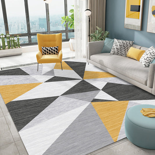 Simple Geo Printed Rug Multi Color Polyster Area Carpet Non-Slip Backing Pet Friendly Washable Indoor Rug for Parlor Clearhalo 'Area Rug' 'Modern' 'Rugs' Rug' 2463485