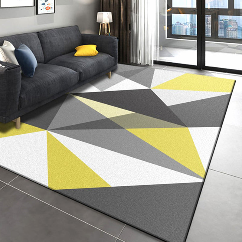 Casual Living Room Rug Multi Color Geometric Printed Indoor Rug Synthetics Pet Friendly Machine Washable Carpet Clearhalo 'Area Rug' 'Modern' 'Rugs' Rug' 2463489