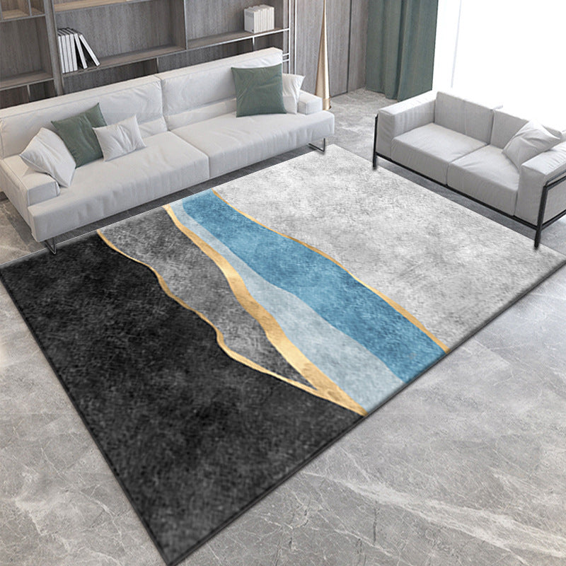 Casual Living Room Rug Multi Color Geometric Printed Indoor Rug Synthetics Pet Friendly Machine Washable Carpet Gray-Blue Clearhalo 'Area Rug' 'Modern' 'Rugs' Rug' 2463495