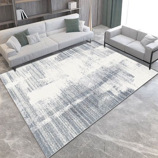 Casual Living Room Rug Multi Color Geometric Printed Indoor Rug Synthetics Pet Friendly Machine Washable Carpet Gray-White Clearhalo 'Area Rug' 'Modern' 'Rugs' Rug' 2463499