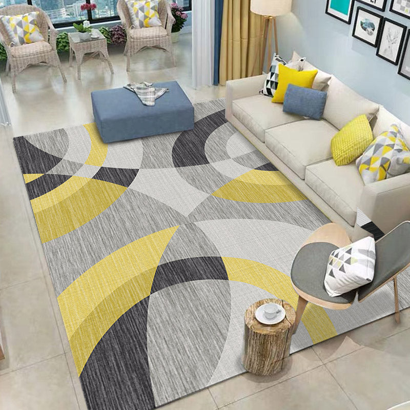 Contemporary Geo Pattern Rug Multi Color Polypropylene Indoor Rug Anti-Slip Backing Easy Care Area Carpet for Parlor Clearhalo 'Area Rug' 'Modern' 'Rugs' Rug' 2463507