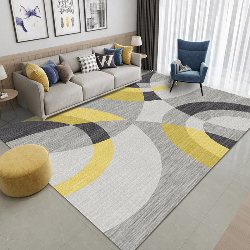 Contemporary Geo Pattern Rug Multi Color Polypropylene Indoor Rug Anti-Slip Backing Easy Care Area Carpet for Parlor Clearhalo 'Area Rug' 'Modern' 'Rugs' Rug' 2463515