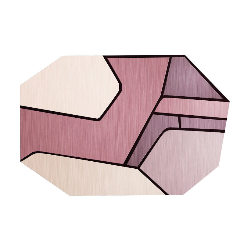 Multi Color Funky Rug Polypropylene Geo Pattern Indoor Rug Anti-Slip Backing Stain-Resistant Carpet for Living Room Purple-Pink Clearhalo 'Area Rug' 'Modern' 'Rugs' Rug' 2463533