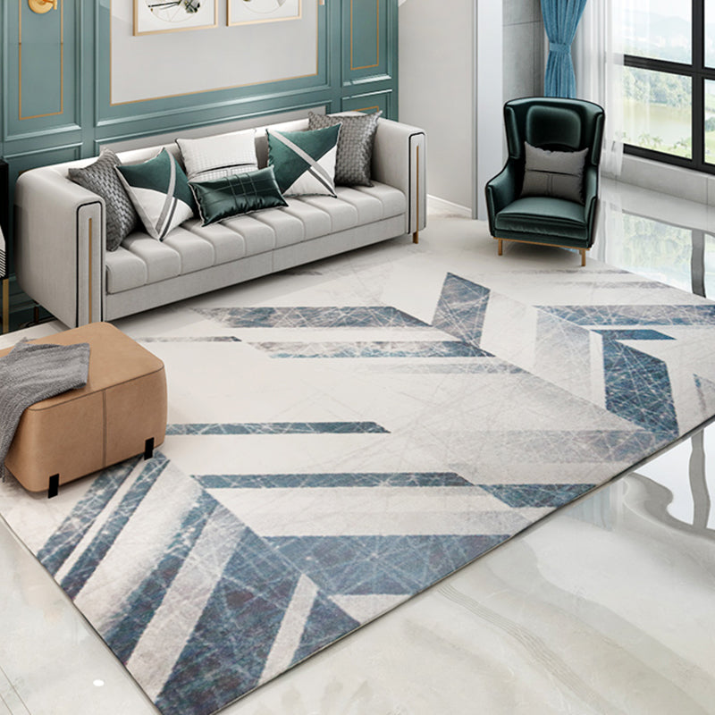 Scandianvian Living Room Rug Multi Color Geo Printed Area Carpet Synthetics Non-Slip Backing Stain-Resistant Rug Grey 5'3" x 7'7" Clearhalo 'Area Rug' 'Modern' 'Rugs' Rug' 2463552