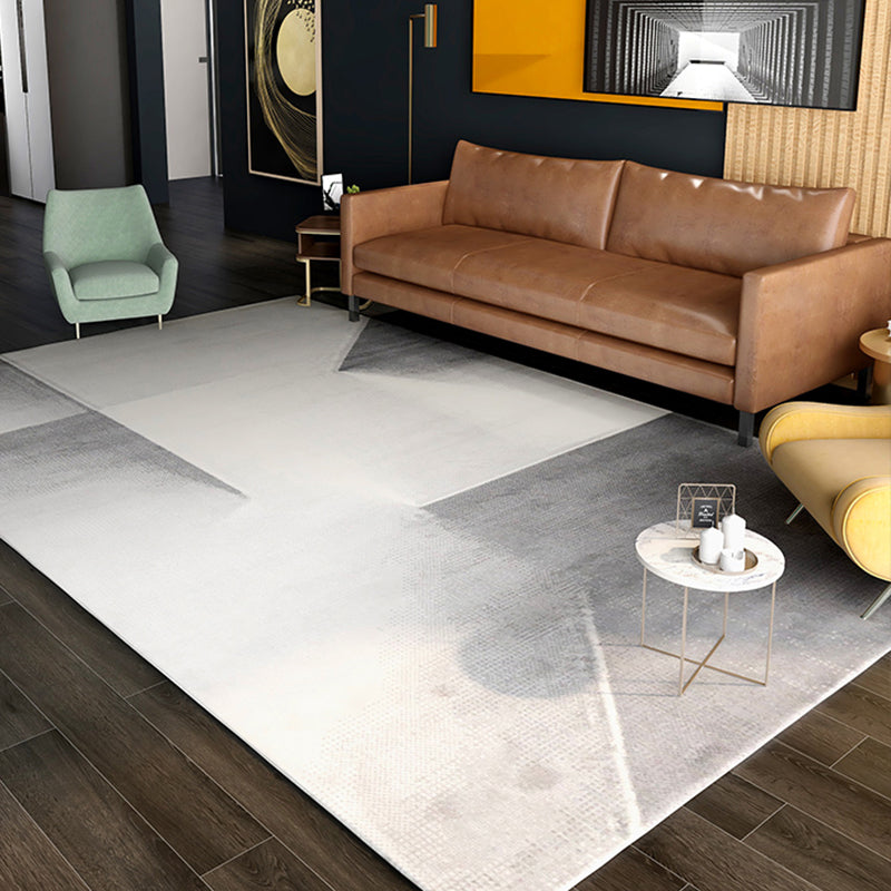 Scandianvian Living Room Rug Multi Color Geo Printed Area Carpet Synthetics Non-Slip Backing Stain-Resistant Rug Light Gray-White 5'3" x 7'7" Clearhalo 'Area Rug' 'Modern' 'Rugs' Rug' 2463557