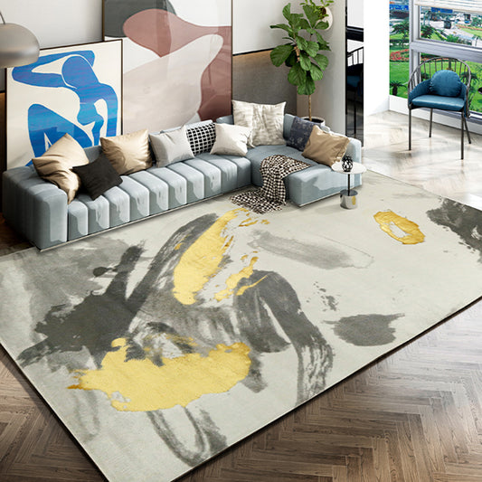 Scandianvian Living Room Rug Multi Color Geo Printed Area Carpet Synthetics Non-Slip Backing Stain-Resistant Rug Yellow Clearhalo 'Area Rug' 'Modern' 'Rugs' Rug' 2463560