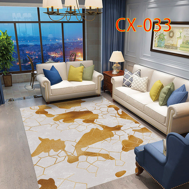 Casual Abstract Printed Rug Multi Color Polyster Area Carpet Non-Slip Backing Pet Friendly Indoor Rug for Living Room Yellow Clearhalo 'Area Rug' 'Modern' 'Rugs' Rug' 2463565