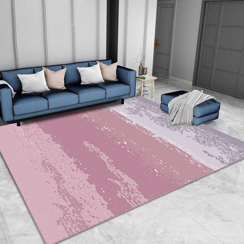 Casual Abstract Printed Rug Multi Color Polyster Area Carpet Non-Slip Backing Pet Friendly Indoor Rug for Living Room Pink Clearhalo 'Area Rug' 'Modern' 'Rugs' Rug' 2463566