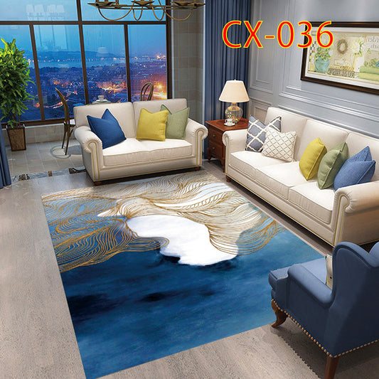 Casual Abstract Printed Rug Multi Color Polyster Area Carpet Non-Slip Backing Pet Friendly Indoor Rug for Living Room Blue Clearhalo 'Area Rug' 'Modern' 'Rugs' Rug' 2463567
