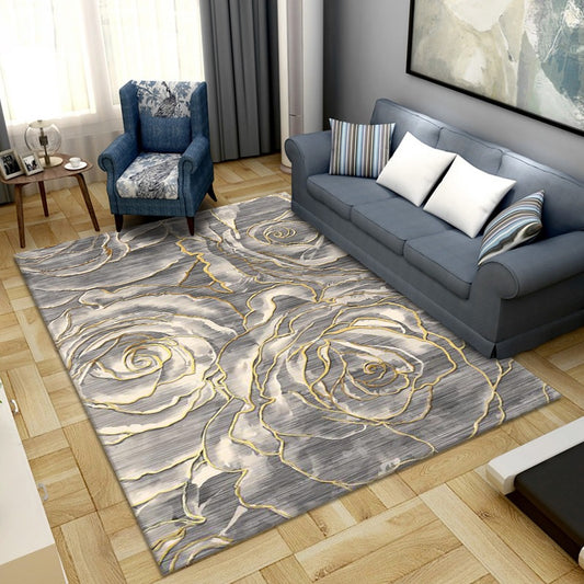 Simplicity Abstract Printed Rug Multicolor Polyster Area Carpet Non-Slip Backing Pet Friendly Indoor Rug for Parlor Light Gray Clearhalo 'Area Rug' 'Modern' 'Rugs' Rug' 2463582