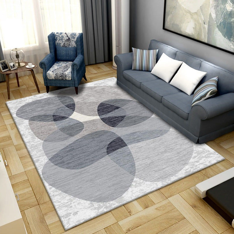 Simplicity Abstract Printed Rug Multicolor Polyster Area Carpet Non-Slip Backing Pet Friendly Indoor Rug for Parlor Grey Clearhalo 'Area Rug' 'Modern' 'Rugs' Rug' 2463583