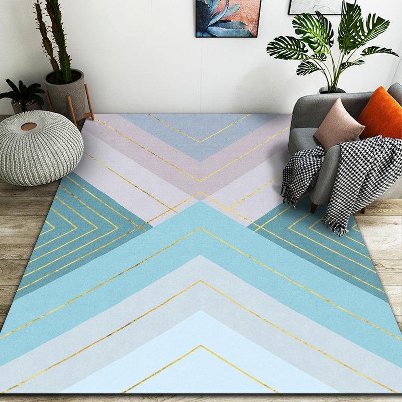 Relaxing Geo Printed Rug Multi Color Polypropylene Area Carpet Non-Slip Backing Stain-Resistant Indoor Rug for Bedroom Clearhalo 'Area Rug' 'Modern' 'Rugs' Rug' 2463602