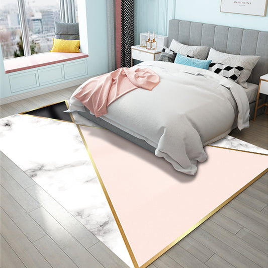 Relaxing Geo Printed Rug Multi Color Polypropylene Area Carpet Non-Slip Backing Stain-Resistant Indoor Rug for Bedroom Pink Clearhalo 'Area Rug' 'Modern' 'Rugs' Rug' 2463610