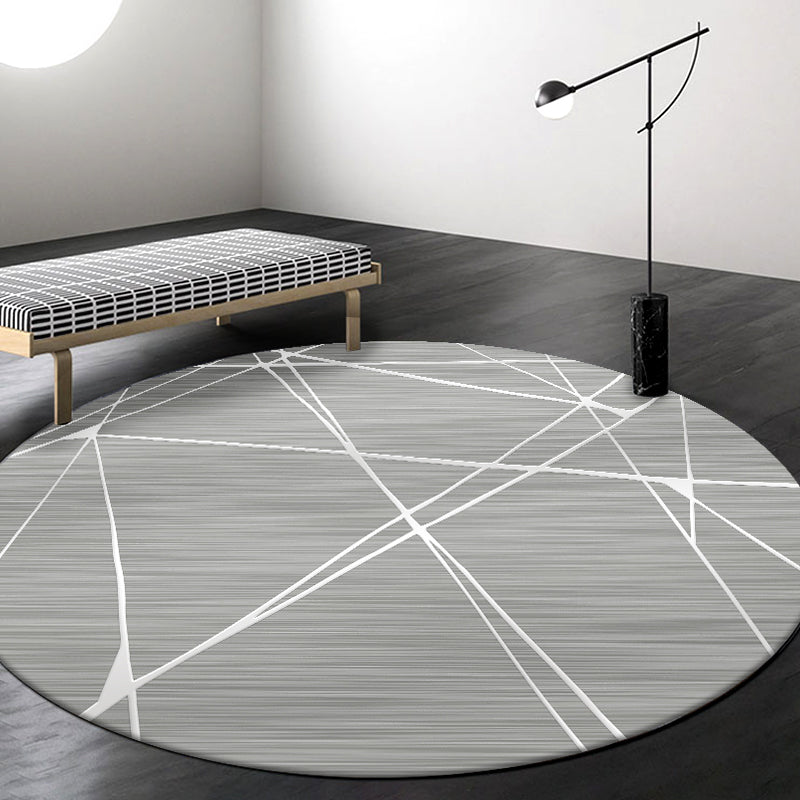 Novelty Decoration Rug Multi Color Geo Printed Area Carpet Synthetics Non-Slip Pet Friendly Washable Indoor Rug Grey Clearhalo 'Area Rug' 'Modern' 'Rugs' Rug' 2463646