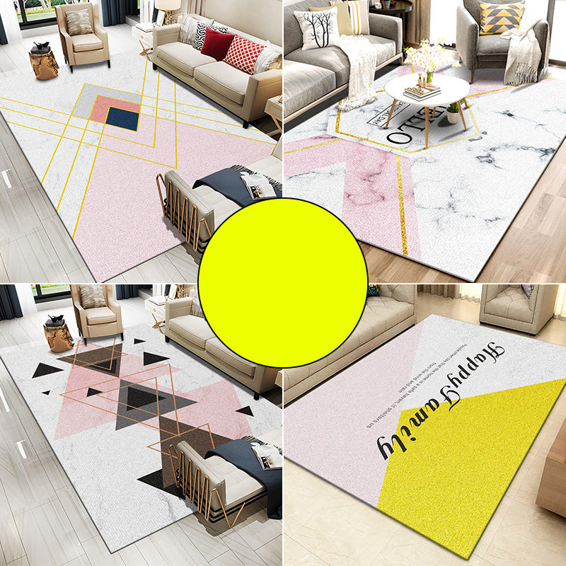 Relaxing Geometric Printed Rug Multi Color Synthetics Area Carpet Non-Slip Backing Pet Friendly Indoor Rug for Parlor Clearhalo 'Area Rug' 'Modern' 'Rugs' Rug' 2463666